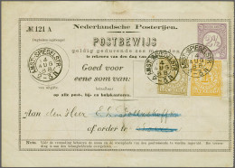 Cover 1 Gulden Lichtbruin En 1½ Gulden Geel Op Postbewijs G. 1 Van Amsterdam Spiegelstraat 14-8-1888 Naar Soeren, Vrijwe - Sonstige & Ohne Zuordnung