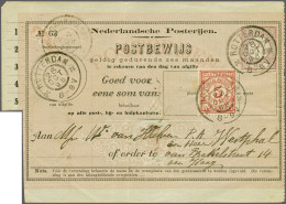 Cover 5 Gulden Rood Op Postbewijs  Van Rotterdam 28-10-1896 Naar Den Haag, Vrijwel Pracht Ex (linksonder Vouw). - Sonstige & Ohne Zuordnung