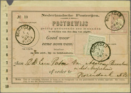 Cover 10 Gulden Grijs Op Postbewijs Van Schiedam 1-10-1896 Naar Rozendaal, Vrijwel Pracht Ex. (formulier Klein Stukje Bo - Altri & Non Classificati