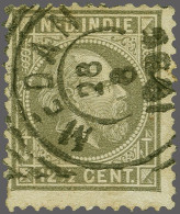 Willem III 12½ Cent Grijs Tanding 12½ X 12 Grote Gaten, Vrijwel Pracht Ex. (tanding) Gesigneerd Hekker En Keiser En Met  - Niederländisch-Indien