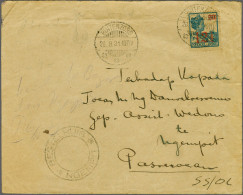 Cover Wilhelmina 12½ Op 20 Cent Blauw Op Envelop Buitenzorg-Ngempit Pasoeroean SS/OL 26.8.31 Met Aankomststempel BESTELH - Indes Néerlandaises