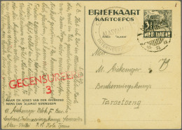 Cover Briefkaart 3½ Cent Grijs Verstuurd Vanuit Interneringskamp Alasvallei 8-10-1940 Naar Taroetoeng Met Stempel Comman - Indie Olandesi