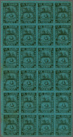 Unmounted Mint 4 Centavo Blauw In Compleet Velletje Van 24 Ex. Luxe! (niet Tropisch) Cat.v. 720+ - Curazao, Antillas Holandesas, Aruba