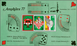 Unmounted Mint Amphilex 1977 Blok Met Variëteit 40 Cent Zegel Rechts Ongetand, Pracht Ex., Enig Bekende Exemplaar (in NV - Curacao, Netherlands Antilles, Aruba