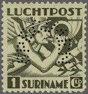 Airmail , Unmounted Mint Mercurius 10 Cent T/m 1½ Gulden Met Specimen Perforatie - Airmail