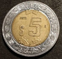 MEXIQUE - MEXICO - 5 PESOS 2018 - KM 605 - Mexico