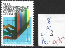 NATIONS UNIES OFFICE DE VIENNE 8 *  Côte 3 € - Neufs