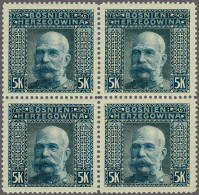 Mounted Mint , Unmounted Mint , Block Landscapes 1 Heller - 5 Kronen In Blocks Of 4, Very Fine Unmounted Mint (nrs. 29 A - Bosnia And Herzegovina