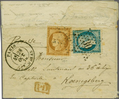 Cover , Airmail 1870 Ballon Monté 10 And 20 Centimes Emission Siège De Paris On Nearly Complete Letter Sheet With Conten - 1870 Asedio De Paris