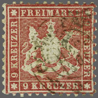 Coat Of Arms 9 Kreuzer Lilac Red Perforated 10, Fine/very Fine With 1978 Enzo Diena And 2023 Thomas Heinrich Certificate - Altri & Non Classificati