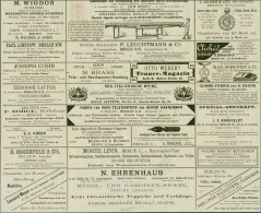 Cover 1881 Adlers 10 Pfennig. Letter Sheet With Many Advertisements In Black Printed Inside, Sent To Leipzig, A Fresh Fi - Altri & Non Classificati