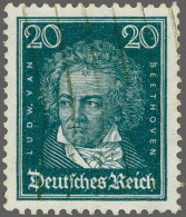 Ludwig Von Beethoven 20 Pfennig Blackish Green With Variety Watermark Sideways, Very Fine With 2011 Hans-Dieter Schlegel - Autres & Non Classés