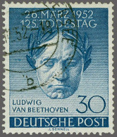 Ludwig Von Beethoven 30 Pfennig Blue With Variety Horizontal "gummiriffelung", Fine/very Fine (short Perf.) With 2023 Ha - Sonstige & Ohne Zuordnung