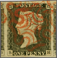 1840 1d. Plate 3 Grey-black SH, Good To Very Large Margins With Parts Of 2 Neighbouring Stamps, And A Good Strike Of The - Oblitérés