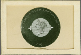 Without Gum 1876 Judicature Stamp, De La Rue Head Dies, Die Proof In Black - Orig. Head Prep. For Judicature Stamps 1876 - Fiscales