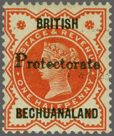 Mounted Mint 1890 ½d. Vermillion Overprinted Protectorate Types 16 (15mm) And 17 (19mm) Fine To Very Fine, Cat. £ 525 - Autres & Non Classés