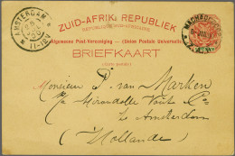 Cover 1900 1d. Vermillion And Green Postal Stationery Postcard From Machadodorp 6 June 1900 To Amsterdam The Netherlands - Transvaal (1870-1909)