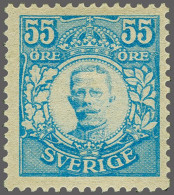 Mounted Mint 1918, Värnamo 55 öre Pale Blue, Mounted Mint. Fine/very Fine, Signed Brun, Cat.v. €1400 - Other & Unclassified