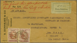 Cover , Airmail Commercial Cover 1-10-1928 From Bender Abbas To Amsterdam Carried On The KLM Plane H-NAFC On The Leg Dja - Irán