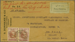 Cover , Airmail Commercial Cover 1-10-1928 From Bender Abbas To Amsterdam Carried On The KLM Plane H-NAFC On The Leg Dja - Iran