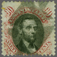 Abraham Lincoln 90 Cents Carmine And Black, Fine/very Fine (small Corner Crease) With 2000 Philatelic Foundation Certifi - Other & Unclassified