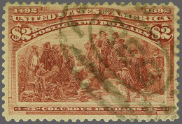 Columbus In Chains $ 2 Brown Red, Very Fine, Cat.v. $ 525 - Otros & Sin Clasificación