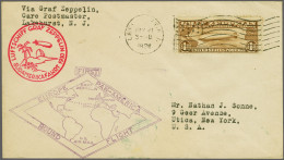 Cover , Airmail Air Mail, Graf Zeppelin $ 1,30 Brown On Cover Pan-America Flight (Sieger 64G) To Betlehem, Pennsylvania, - Andere & Zonder Classificatie