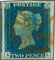 1840 2d. Plate 1 AL Good To Very Large Margins (1 Neighbouring Stamp), Variety Double Letter L With A Crisp Strike Of Th - Usados