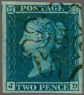 1841 2d. Plate 3 JD Good To Large Margins With A Good Strike Of The No.9 In Maltese Cross, Cat. £ 1200 - Used Stamps