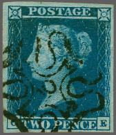 1841 2d. Plate 3 OE Good To Large Margins With A Good Strike Of The No.10 In Maltese Cross, Cat. £ 1500 - Usados