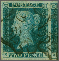 1841 2d. Plate 3 SI Large To Very Large Margins With A Light Maltese Cross In Black - A Big Stamp - Cat. £ 275+ - Usados