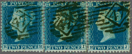 1855 2d. Plate 5 (Spec. F6 Large Crown Perf 14) AA-TL A Complete Plate Reconstruction Including Re-entries (CB,DB), Cons - Used Stamps