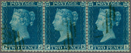 1855 2d. Plate 6 (Spec. F7 Large Crown Perf 14) AA-TL A Nearly Complete Plate Reconstruction (PA Is Missing) Including R - Usados