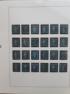 1861 2d. Blue Plate 9 Plate Reconstructions (3x Complete), Including Watermark Types I En II, Not Checked For Repaired I - Usados