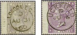 1856-1870 6d. Lilac (plates 1, 3, 4, 5, 6 And 8), A Fine Group Of 30 Ex., Including Postmarks (many Cds With Good To Sup - Usados