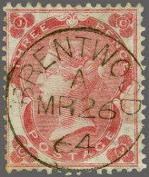 1873 3d. Carmine Rose, A Very Good Example Cancelled With A Superb Crisp Strike Of The  Brentwood Cds 1864, A Difficult - Usados