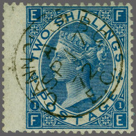 1867 2s. Blue, A Fine Group Of 5 Examples With Cds (4x), Including Wing Margins (4x) Cat. £ 1125+ - Used Stamps