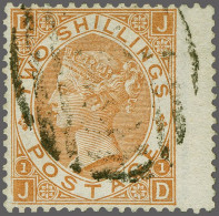1880 2s. Brown Plate 1 (JD), A Very Fine Wing Margin Example Cancelled With An Indistinct Numeral, Including 2009 RPS Ce - Usados