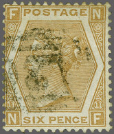1872 6d. Pale Buff Plate 11, A Very Fine Example - Figure "11" On Left Damaged (stamp NF) - Cancelled With A Light Strik - Usados