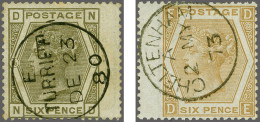 1872-1881 6d. Chesnut (plates 11-12), Grey (plates 12-18) A Fine Group Of 28 Ex., Including Postmarks (many Cds With Goo - Oblitérés