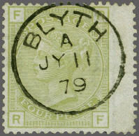 1877 4d. Sage-green Plate 16, A Very Fine Example Cancelled With A Very Good Crisp Strike Of The Blyth Cds 1879, Cat. £ - Used Stamps