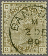 1877 4d. Grey-brown Plate 17, A Very Fine Example Cancelled With A Good Crisp Strike Of The Banbury Cds 1880, Including  - Other & Unclassified