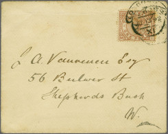 Cover 1876 1d. Red-brown (MI), Accepted For Postage On Envelope Cancelled With Two Strikes Of The London E.C. Hooded Cir - Dienstmarken