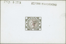 1875 3d. Die Proof, A Fine To Very Fine Example (some Hinge Remainders) Printed In Black On White Glazed Card (92x60) Wi - Oficiales