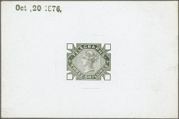 1876 3s. Die Proof, A Fine To Very Fine Example (some Hinge Remainders) Printed In Black On White Glazed Card (91x60) Wi - Dienstmarken