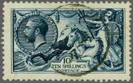 1913 10s. Indigo-blue A Very Fine Example Well Centred And Lightly Cancelled By An Indistinct Cds, Cat. £ 475+ - Used Stamps