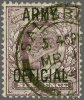 1903 Army Edward VII 6d. Overprinted By Army Official, A Fine To Very Example Cancelled By A 1904 Salisbury Cds, With 20 - Oficiales