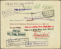 Cover Deutsche Dienstpost Niederlande Den Haag Cover Dated 17-4-1944 Via Maastricht To SS-underofficer In Cottbus, But F - Other & Unclassified