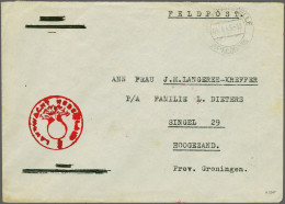 Cover SS Fieldpost Cover From Hauptscharführer Apeldoorn (4-4-1945) To Hoogezand Processed By Nederlandse Landwacht. SS- - Autres & Non Classés