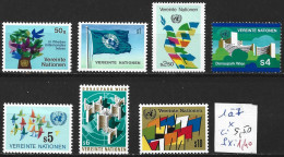 NATIONS UNIES OFFICE DE VIENNE 1 à 7 *  Côte 5.50 € - Unused Stamps